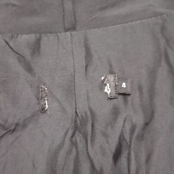 Unique DKNY black silk hooded bomber jacket size 4 small - Picture 10 of 11